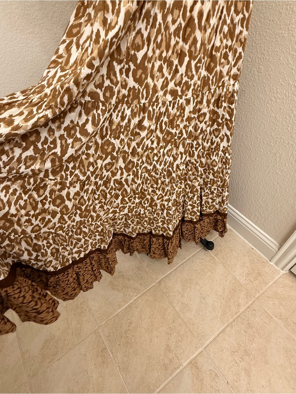 Soft Surroundings Kara Leopard-Print Midi Dress sz L - Picture 3 of 13